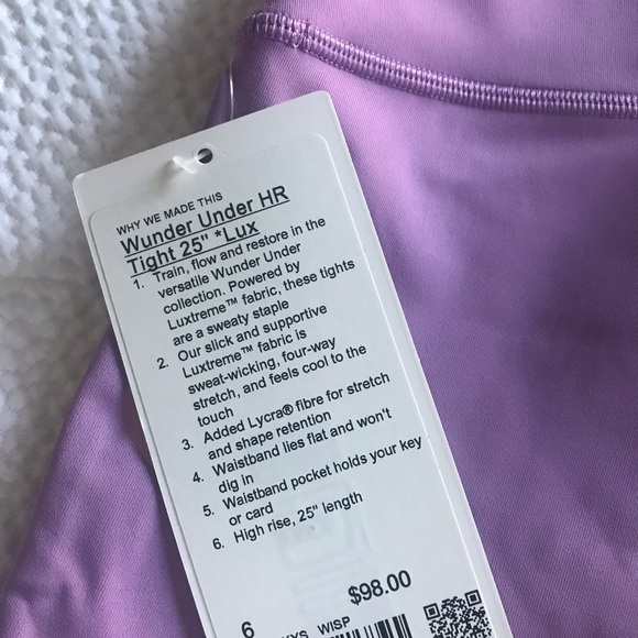 LULULEMON Wunder Under High Rise Pants 25” - Picture 5 of 5